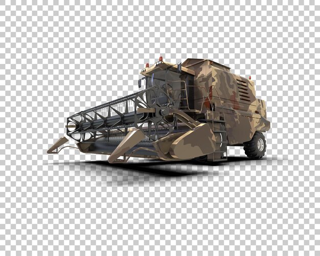 PSD harvester isolated on background 3d rendering illustration