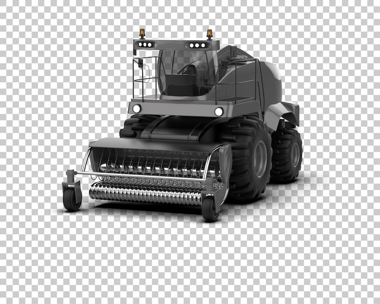 PSD harvester isolated on background 3d rendering illustration