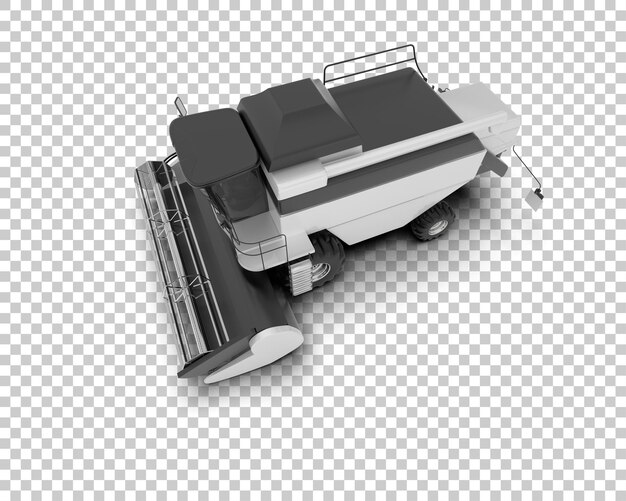 PSD harvester isolated on background 3d rendering illustration