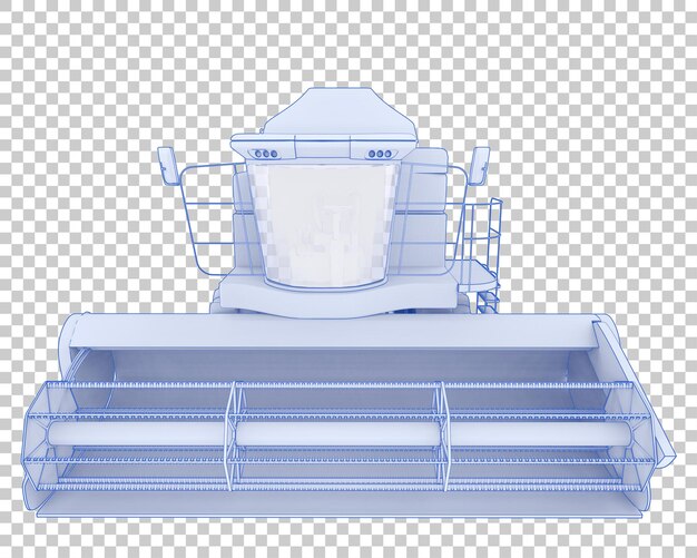 PSD 투명 한 배경 3d 렌더링 그림에 수확기