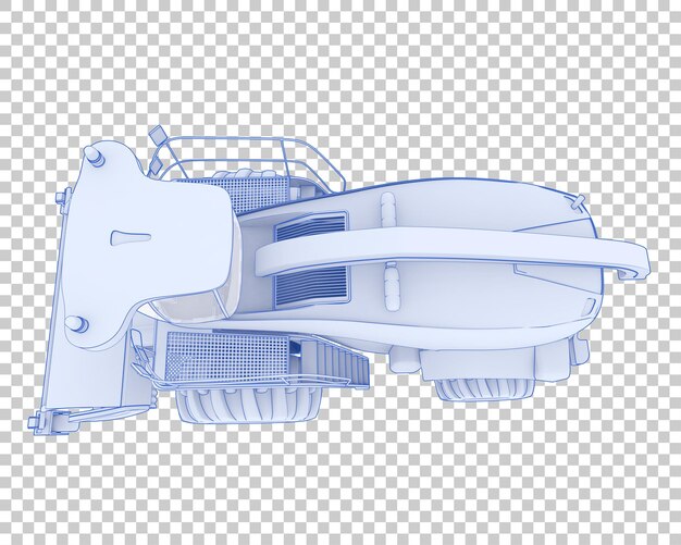 PSD Комбайн на прозрачном фоне 3d рендеринг иллюстрации