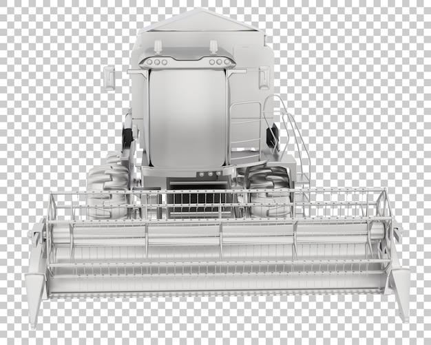 Комбайн на прозрачном фоне 3d рендеринг иллюстрации