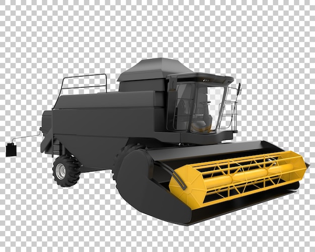 Harvester op transparante achtergrond 3d-rendering illustratie