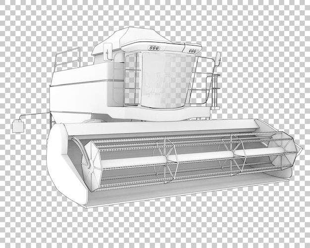 PSD harvester op transparante achtergrond 3d-rendering illustratie