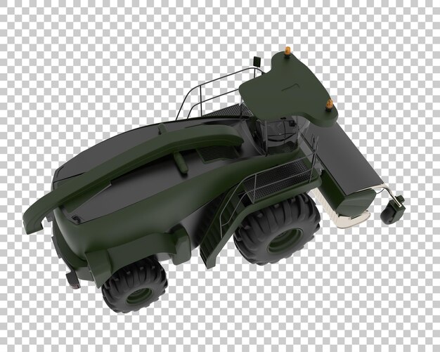 Harvester op transparante achtergrond 3D-rendering illustratie