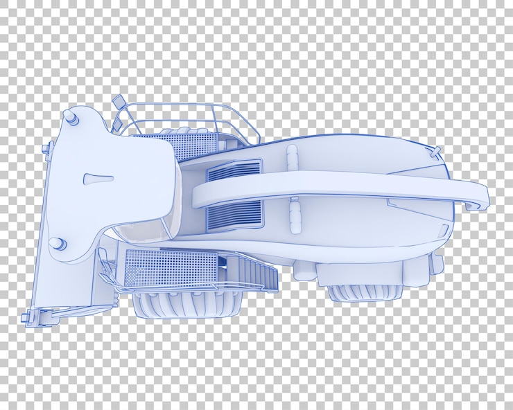 PSD harvester on transparent background 3d rendering illustration