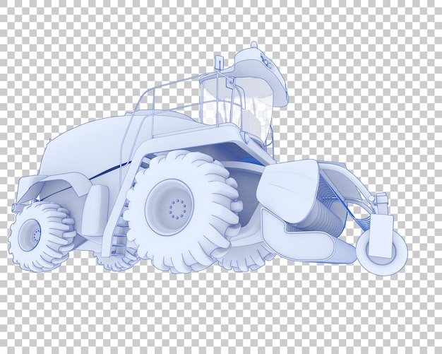 PSD harvester on transparent background 3d rendering illustration