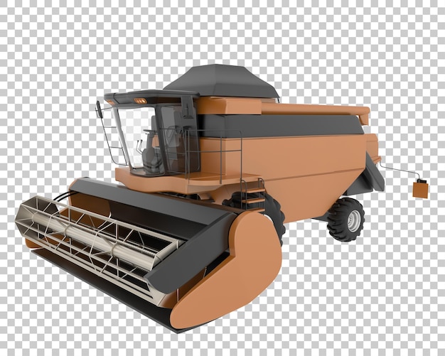 PSD harvester on transparent background 3d rendering illustration