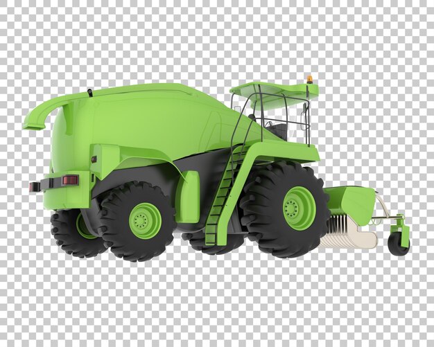 Harvester on transparent background 3d rendering illustration