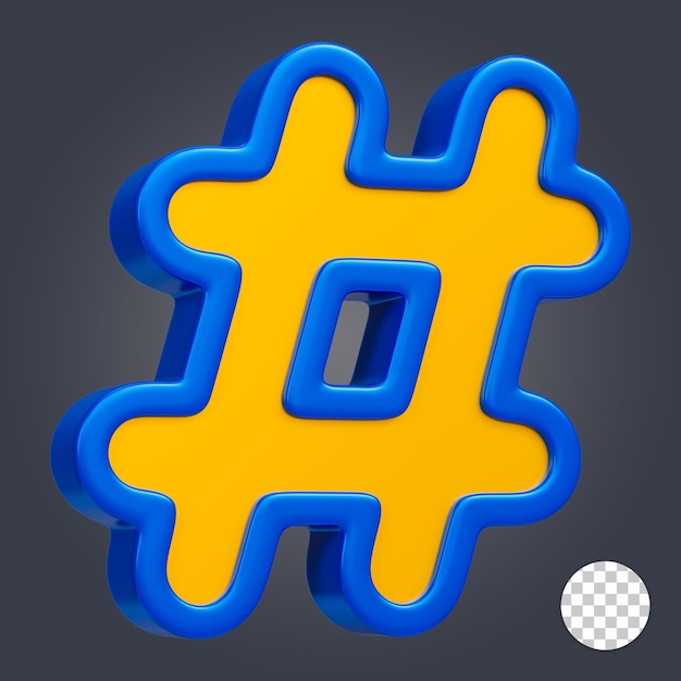 Hashtag 3d icon