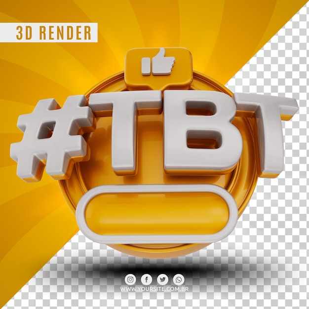 Хэштег tbt 3d логотип для компаний