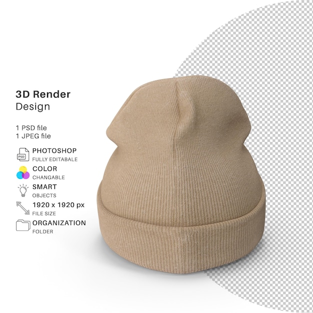 Modellazione 3d file psd cappello realistico cappello 20