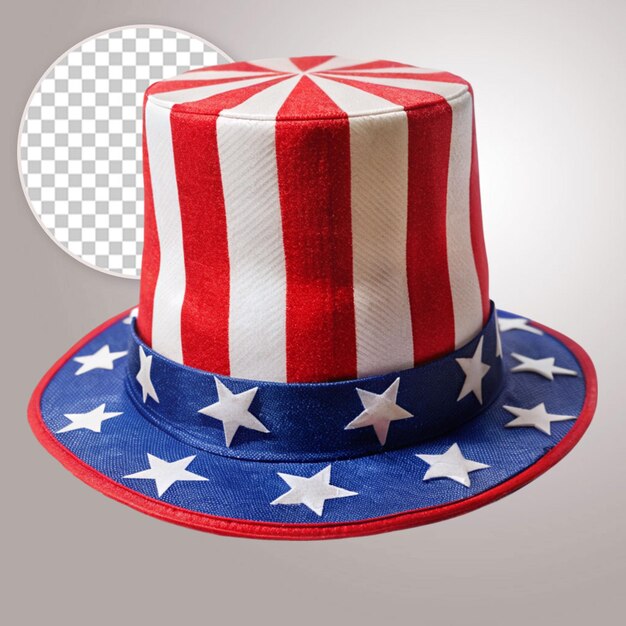 PSD a hat for 4th of july with usa flag