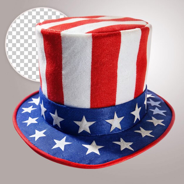 PSD a hat for 4th of july with usa flag