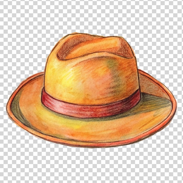 PSD a hat art isolated on transparent background