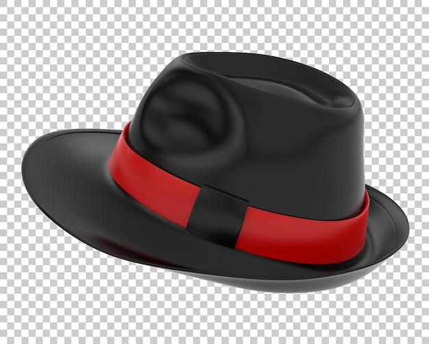 Hat on transparent background 3d rendering illustration