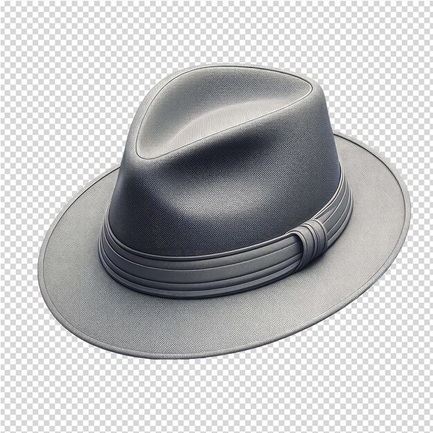 PSD a hat with a black cap and a silver band