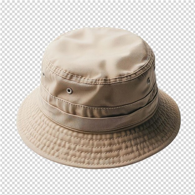 A hat with a brown band on it is shown