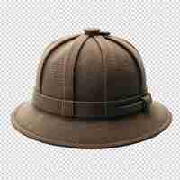 PSD a hat with a brown band on it