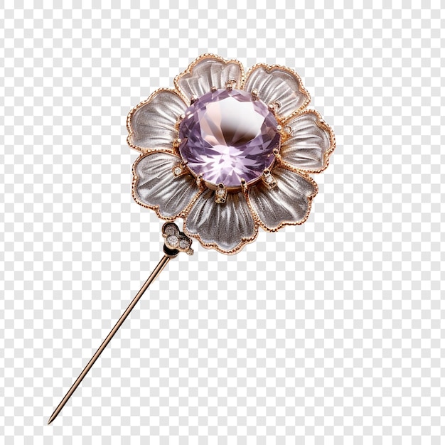 PSD hatpin jewellery isolated on transparent background