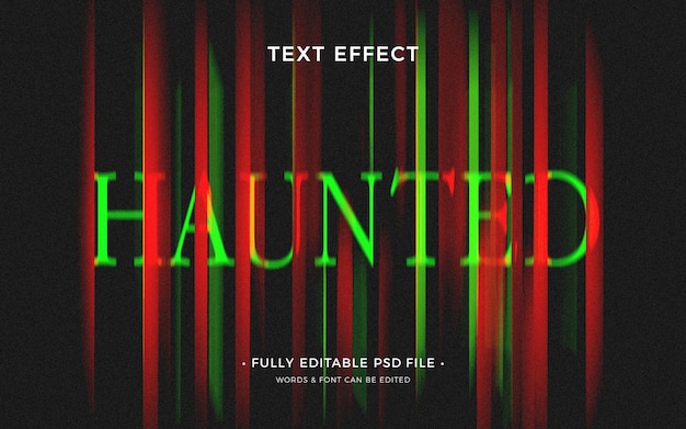 PSD haunted text effect