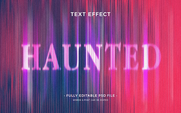 PSD haunted text effect