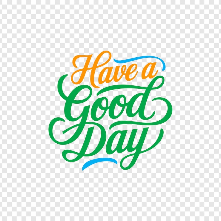 PSD have a good day text massage