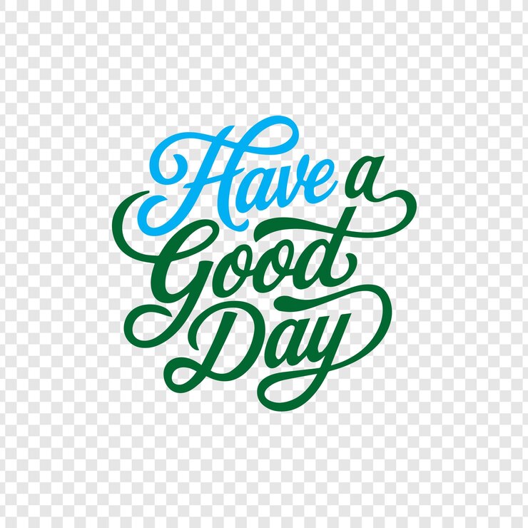 PSD have a good day text massage