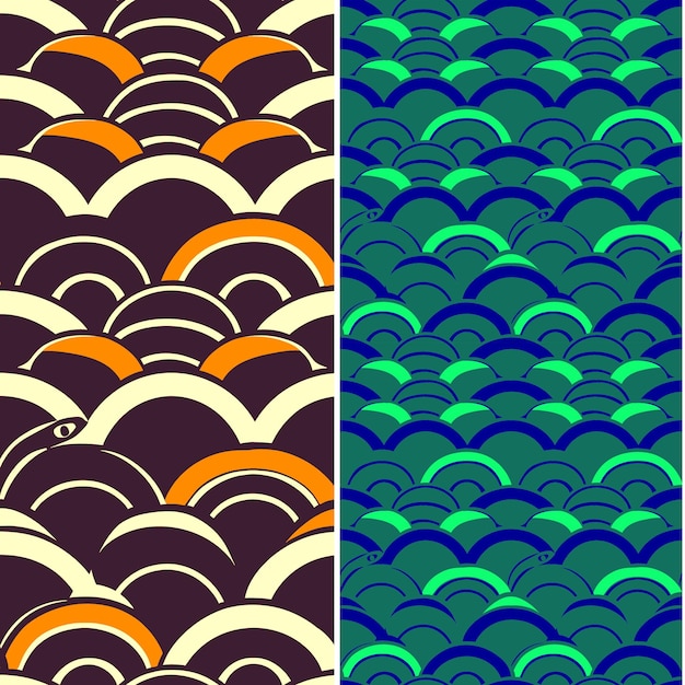 Havslange med serpentinsilhuet, elegant minimal grafik, naturmønster, vektor-design