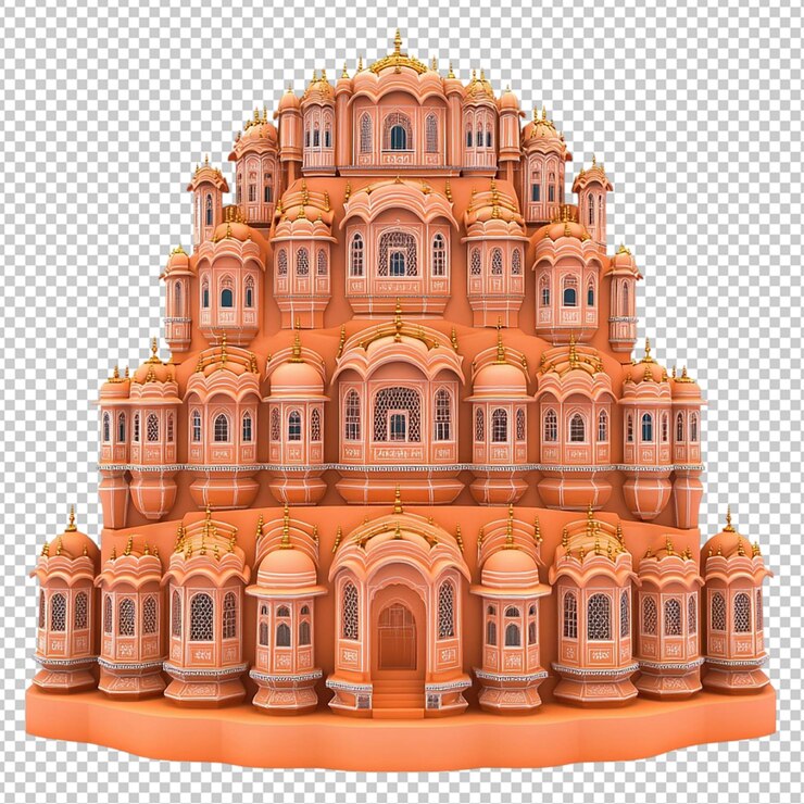 PSD hawa mahal isolated transparent background