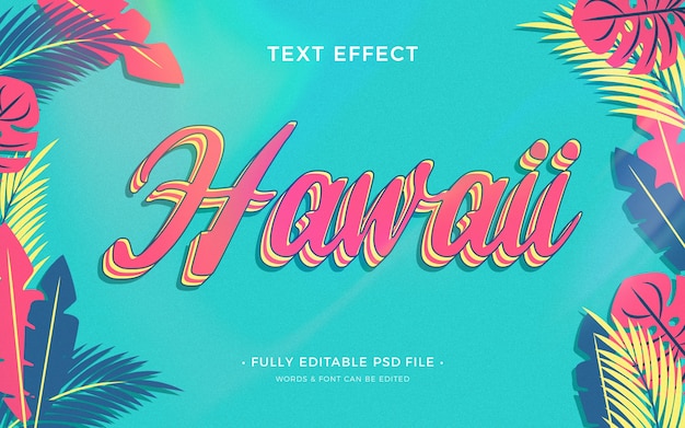 Hawaiiaanse tekst-effect