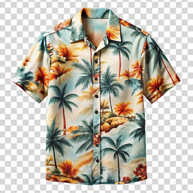 Camicia hawaiana isolata su uno sfondo trasparente