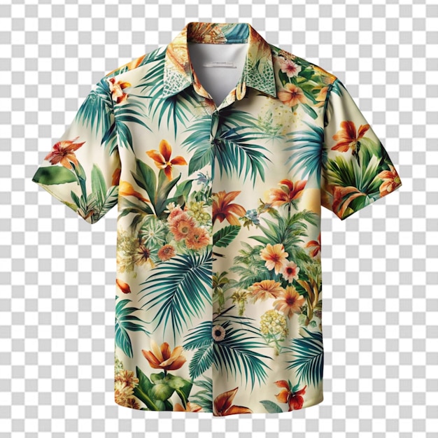 PSD camicia hawaiana isolata su uno sfondo trasparente