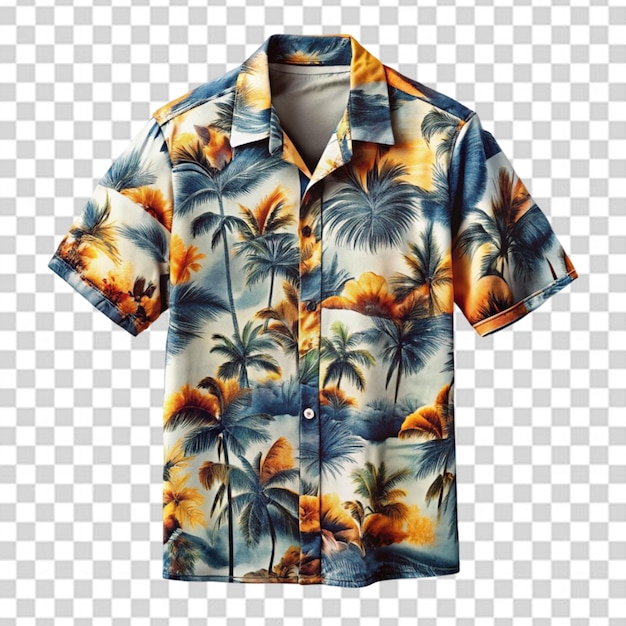 PSD camicia hawaiana isolata su uno sfondo trasparente