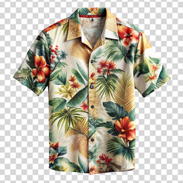 Camicia hawaiana isolata su uno sfondo trasparente