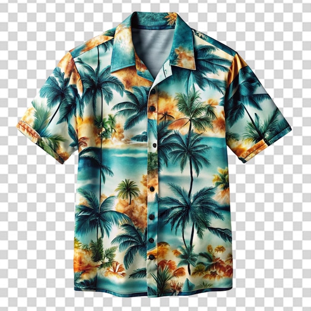 PSD camicia hawaiana isolata su uno sfondo trasparente