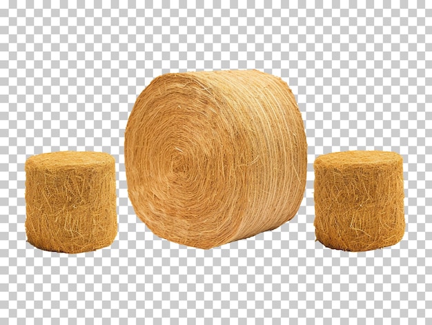 PSD hay stacks isolated on transparent background png psd