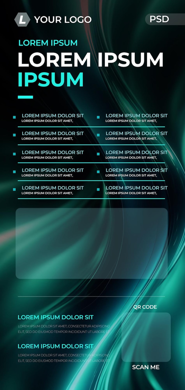 PSD hd psd layered modern technology poster template