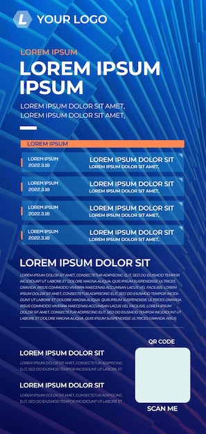 PSD hd psd stratificato modello di poster tecnologico moderno