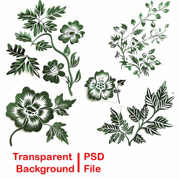 PSD hd quality leaf elements