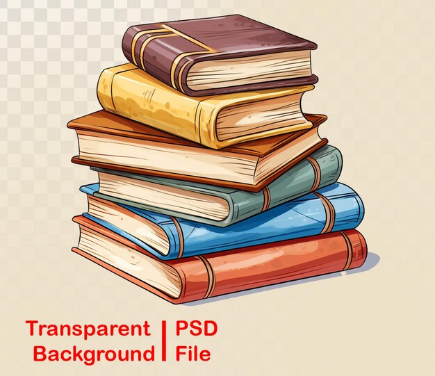 PSD hd quality transparent book images