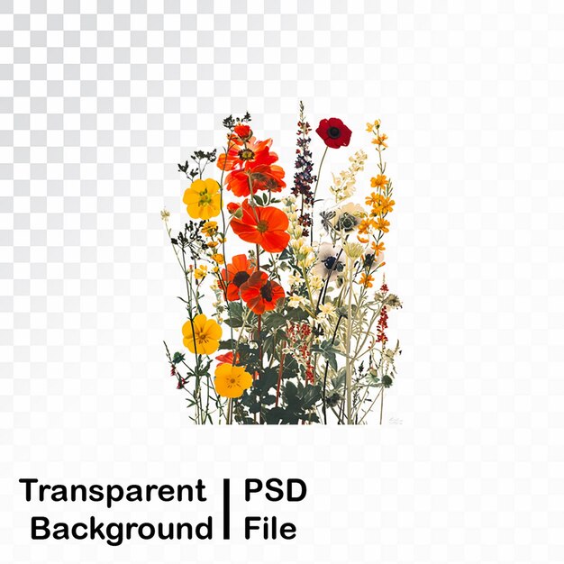 PSD hd quality transparent floral images