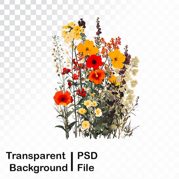 PSD hd品質の透明な花の画像