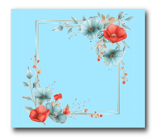 PSD hd quality transparent flower frame images