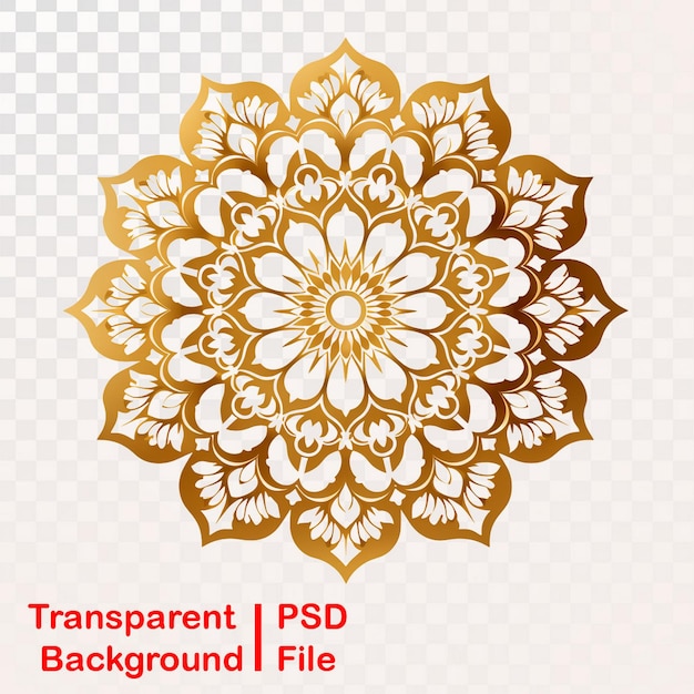 PSD immagini di ornamenti di mandala trasparenti in qualità hd.