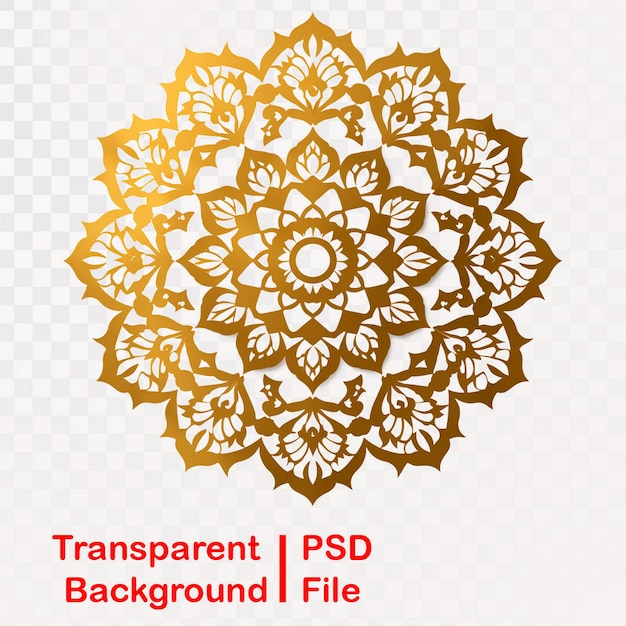 PSD hd quality transparent mandala ornament images