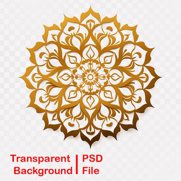 PSD hd quality transparent mandala ornament images