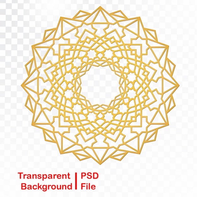 PSD Прозрачные изображения мандалы в hd-качестве