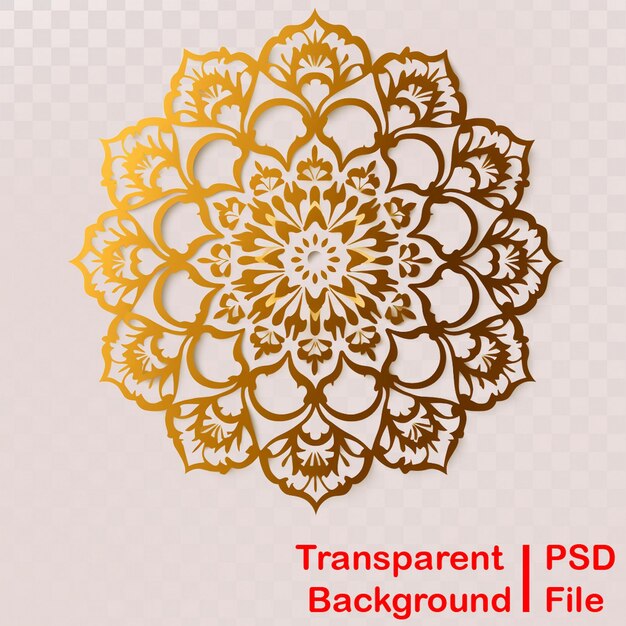 PSD hd品質の透明なラマダンのマンダラの装飾画像