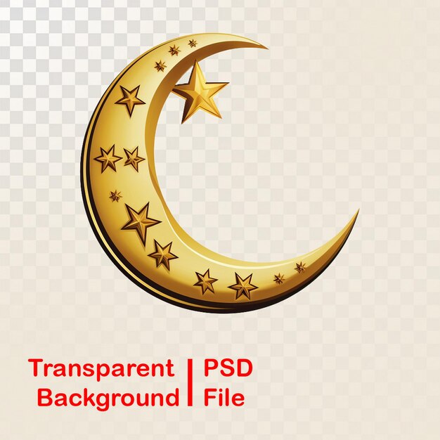 PSD hd quality transparent star moon images